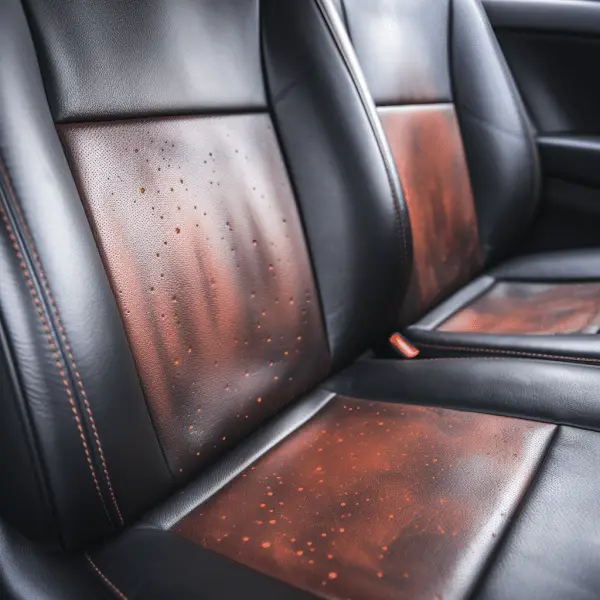 Mold removal from leather car seats