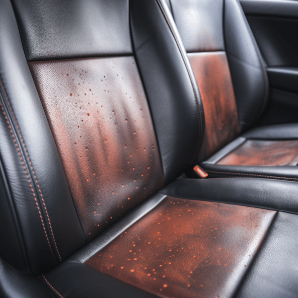 Mold removal from leather car seats