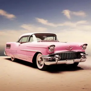 Pink classic cars