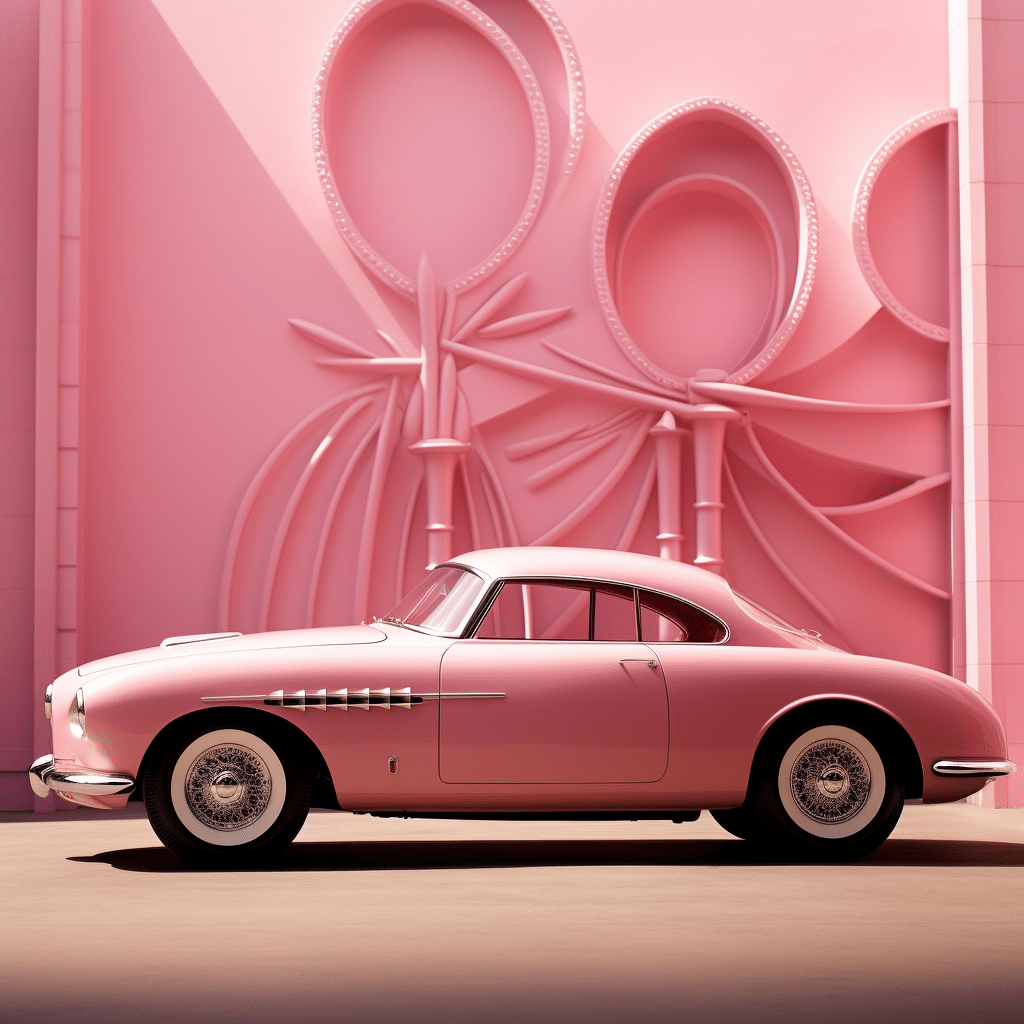 Pink classic cars