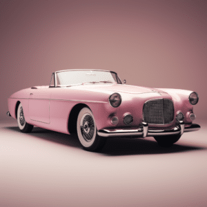 Pink classic cars