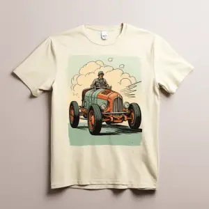 Vintage race car printed T-shirts