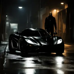  black car "Faster"
