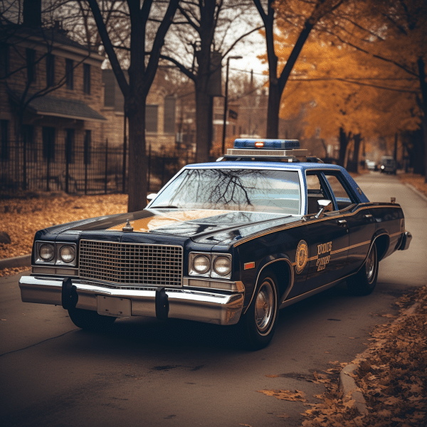 vintage police car