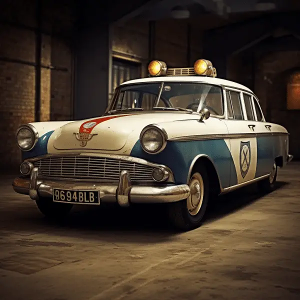 vintage police car