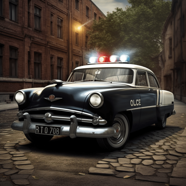 vintage police car