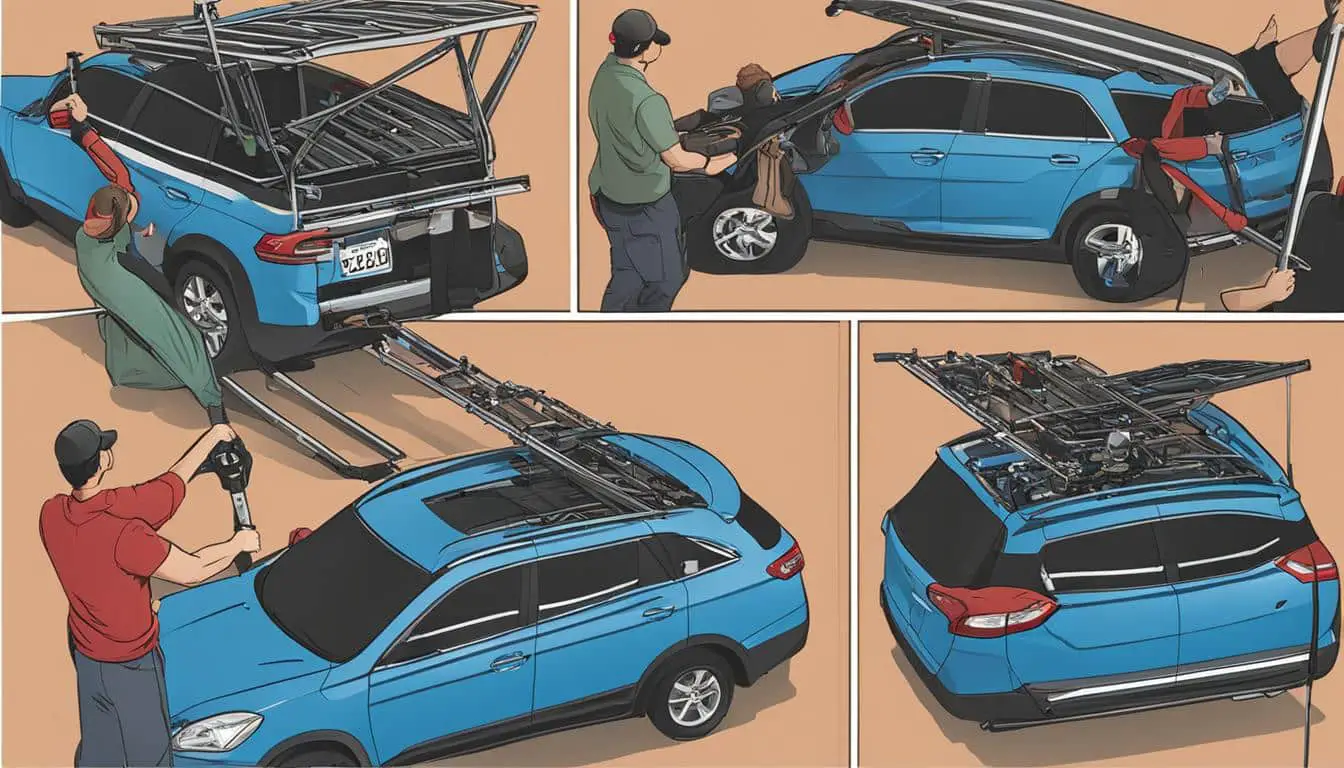 installing car roof rack steps