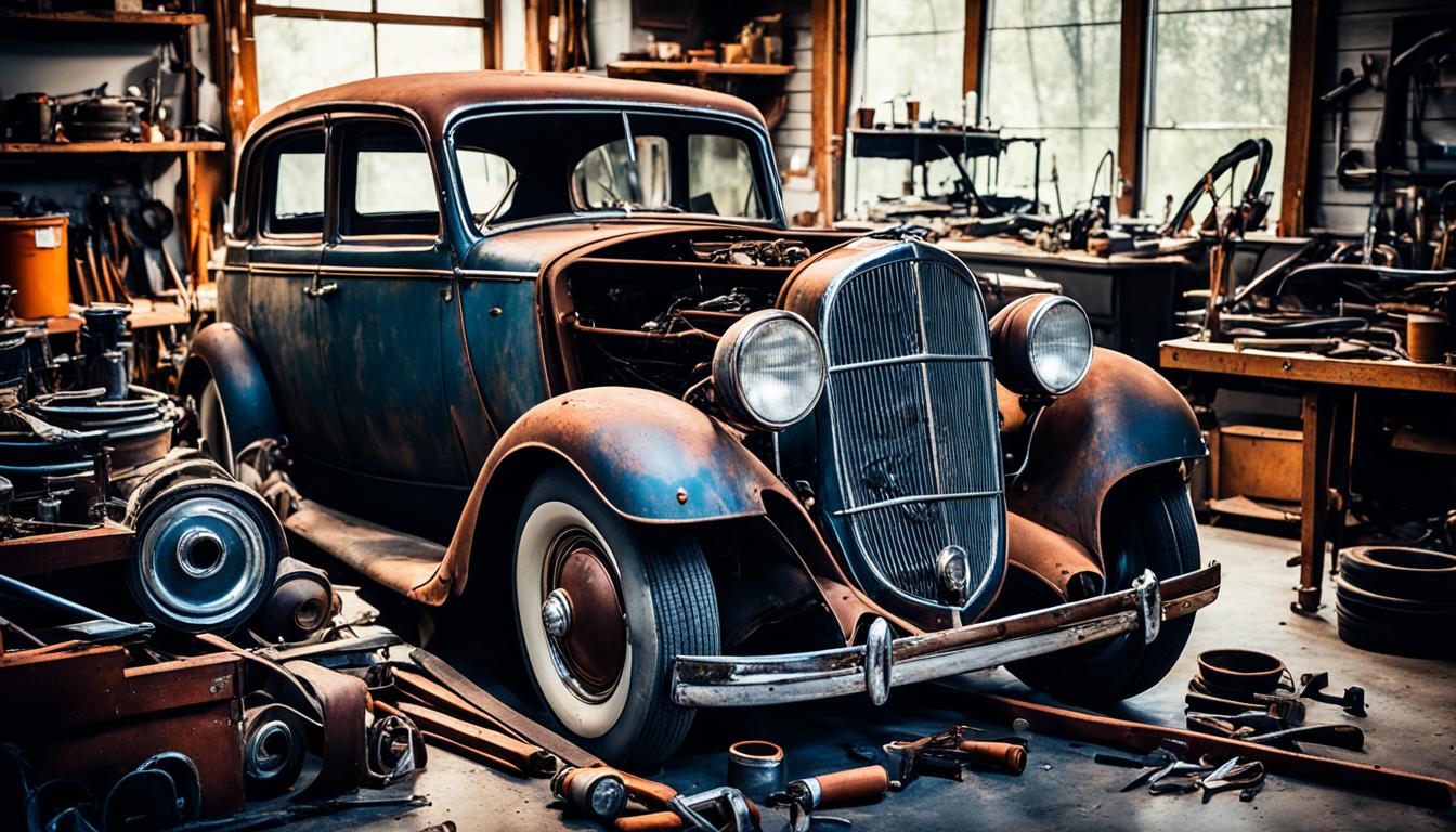 Antique car restoration