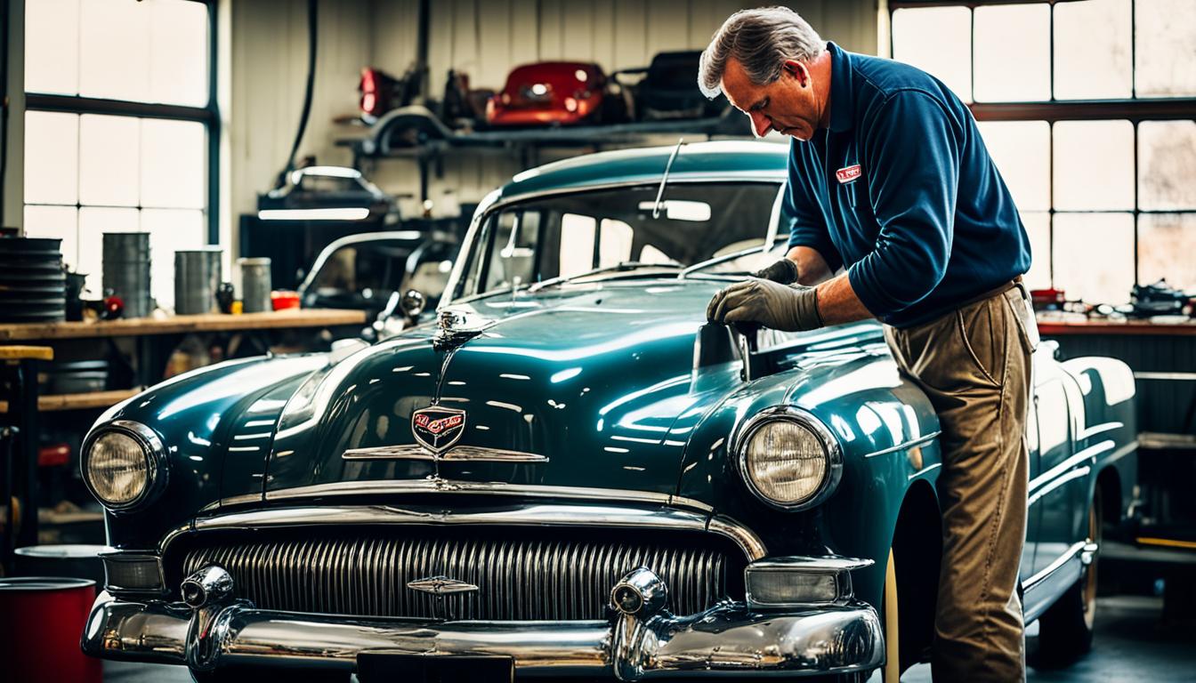 Vintage car restoration shops